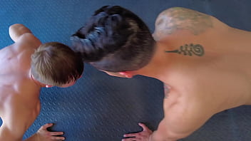 Preview 1 of Latina Slut Riding - Stud Maksim Johnson Rails Cute Jock After Workout - Kian Kane,  Maksim Johnson - NextDoorBuddies
