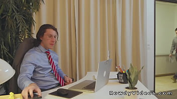 Preview 2 of Dani Daniel Porn Shooting - Gay rimjob and anal sex in the office during working time
