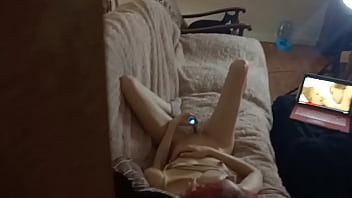 Preview 2 of Teen Assfuck With Dildo - I caught my Step Brother spying on me while watching lesbian porn!