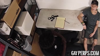 Preview 1 of Xnx Millu Sex - Young Twink Fucked in 3way by Hunk Cop and Hot Step Dad