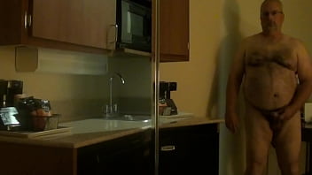 Preview 2 of Gisele Palme - Mature Man Jerking off in The Mirror
