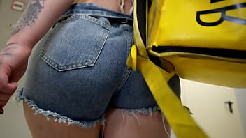 Preview 1 of Lesbian Tied Outdoor - Sexy Food Delivery Courier Fucked Hard and Cum on Face