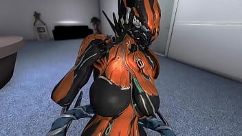 Preview 2 of Spanish Lady Masturbating - Warframe Valkyr Bounces On Mag&#039_s Lap (With Pov)