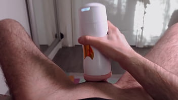 Preview 3 of Hot Videos - True Amateurs porn. The guy films his handjob with a male masturbator. POV MALE SOLO