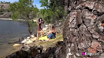 Preview 3 of Lustful Daughter - VOYEUR FUCK: Filming an amateur couple outdoors!