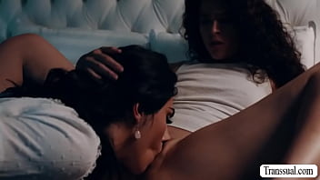 Preview 2 of San Home Fuck Mom - Horny teen fucked by trans stepmother