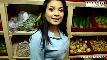 Preview 1 of Lvpyear - CARNEDELMERCADO - (Joa Cienfuegos,  Charles Gomez) - Chubby Brunette With Big Tits Rides A Big Latino Cock