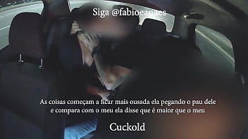 Preview 3 of Real Caught Fucking - Minha esposa gostosa entrou de namoradinha com o comedor no restaurante rolou uma pega&ccedil_&atilde_o no carro antes do Motel junto com meu corno. legendado TEASER