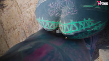 Preview 1 of Sadi Xx Video - Tattooed girl with pierced pussy gets ANAL fucked outdoors