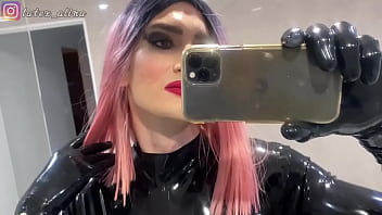 Preview 1 of Blakmeal Xxxx - My First Male To Latex Girl Crossdressing Experience