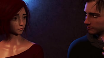 Preview 1 of Escort Drive - Projekt Passion | Sexy Red Head Licks Balls and Gives Deep Throat Blowjob to Big Cock [Gaming]