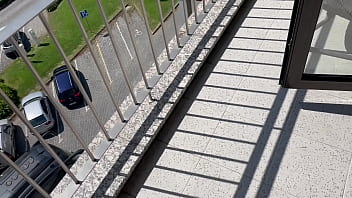 Preview 1 of Xxx Xxx T - Public Risky Balcony Cumshot / A-Teen-cm