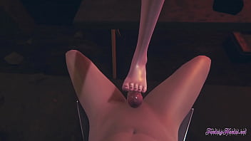 Preview 3 of 250 Naked Japan - League of Legends Hentai 3D - Jinx Footjob with POV and cumshot (Uncensored) - Japanese Asian Manga anime game porn