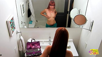Preview 1 of Song Ji Hyo Is X - This beautiful redhead greeted her blonde lesbian friend completely nude and then they had sex