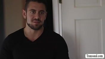 Preview 1 of Ame Sxe - Handsome dude bareback fucks TS stepmom