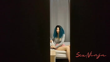Preview 2 of Father Room Fuck - Hiding in the Closet to Prank my Step-Sister went Wrong