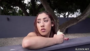 Preview 1 of Corey Moore Bukkake - Kira Perez sucks and rides a BBC