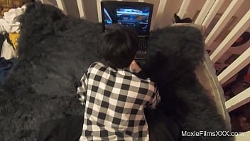 Preview 2 of Bf Foxx Gf With Stranger - Creampie Interrupts Cyberpunk 2077 Playthrough