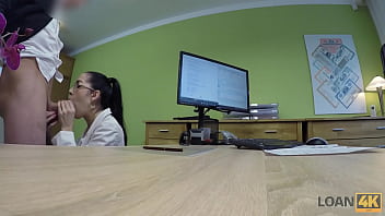 Preview 4 of Big Booty Mom Son Lick - LOAN4K. Rock star hooks up with a bank worker to get a loan from him