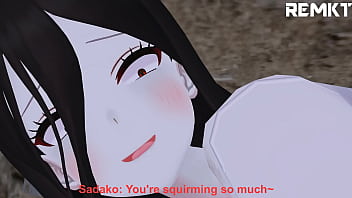 Preview 3 of Indo Manstrubating - (MMD Giantess) Encounter with Sadako