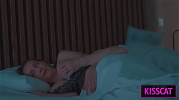 Preview 2 of Love The Way You Suck My Nipples - Step son Touches Step mom&#039_s Tits in Shared Bed and She Fucks Him Cowgirl the Next Day