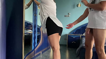 Preview 1 of Gay Hotel Escort Porn - SQUIRTING STANDING DOGGYSTYLE ANAL