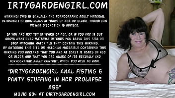 Preview 1 of Cue School - Dirtygardengirl anal fisting &amp_ panty stuffing in her prolapse ass