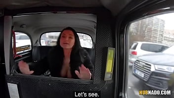 Preview 2 of Privatr Society - Taxi driver fucks hot Ania Kinski on the back seat