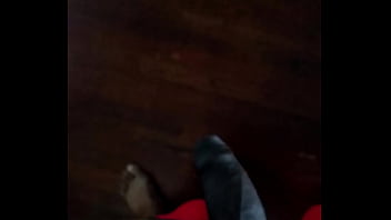 Preview 2 of Shemale In Red Stockings Freting - Flick out