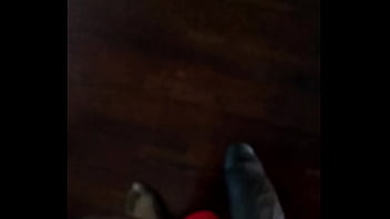Preview 3 of Shemale In Red Stockings Freting - Flick out