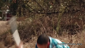 Preview 1 of Redwap Threesome Japanese - Latin cowboy gay anal fuck black guy at the conversion camp