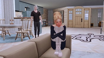 Preview 3 of Fist Lesbain With Step Mom Girl - a brazen guy cheats on his pregnant girlfriend with her whore girlfriend by giving her rough anal sex and deep throat sims me hentai sfm