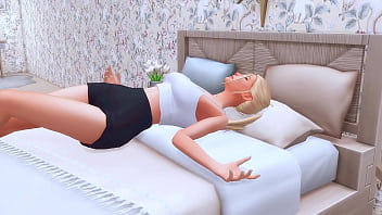 Preview 1 of Fist Lesbain With Step Mom Girl - a brazen guy cheats on his pregnant girlfriend with her whore girlfriend by giving her rough anal sex and deep throat sims me hentai sfm
