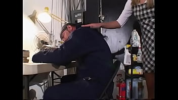 Preview 1 of Wet Pussy Sucked Nipples - A young sexy slut fucks hard with a tattooed man,  passionately sucks his big cock and gets filled with sperm