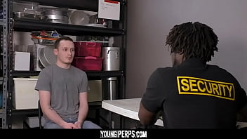 Preview 2 of Strapon Lesbian Longer Tube - Big black cock security agent destroys white ass jock bareback