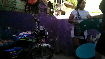 Preview 1 of Dr Monique Alexndra - SEXO LESBICO EN EL LAVADERO DE MOTOS AL AIRE LIBRE TERMINA EN ORGASMO CREMOSO