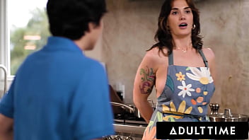 Preview 1 of Hero Ine Nameeta Sex Videos - ADULT TIME - Sexy Stepmom Siri Dahl Agrees To Let Her Curious Stepson Assfuck Her In The Kitchen!