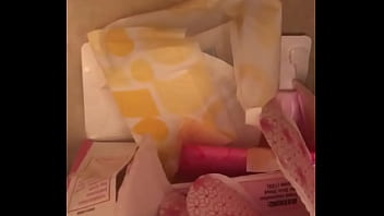 Preview 1 of Erotic Massage For Cute Lesbians - Spying on a hotties pads and tampons. Should have rubbed cock on the open maxi pad and panty liners. Send me hot vids like this if u have some