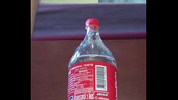 Preview 1 of Wife Masterbates Stranger - 2 Litre Coke Bottle deep in my Ass