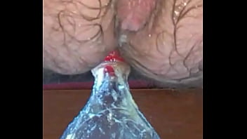 Preview 4 of Wife Masterbates Stranger - 2 Litre Coke Bottle deep in my Ass