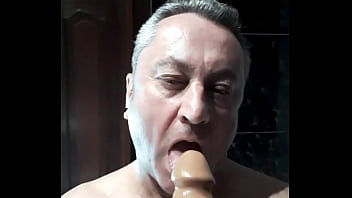 Preview 2 of Wife Sold For Husbands Bills - Los chasquidos de mi dildo en mi boca - AnzzoSan