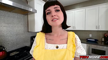 Preview 2 of Deutsch Hot Sex Natascha - Brunette stepmom Jane Dove prepares her stepson for college