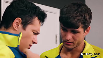 Preview 1 of Nahate Hua - Gay teammates fuck with coach in locker room