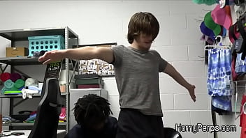 Preview 3 of Mom And Son New Fucking - Gagging on officers BBC for stealing an expensive bottle