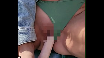 Preview 4 of Log Tunni - MILF In Leggings Finds Canoe A Perfect Place To Put Her Dildo To Masturbate