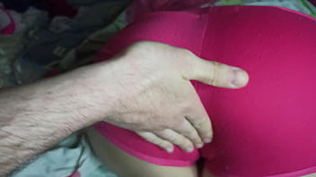 Preview 1 of Indian Hindi Sex Vidose Hd - Sweet MILF holes in pink shorts get fingered