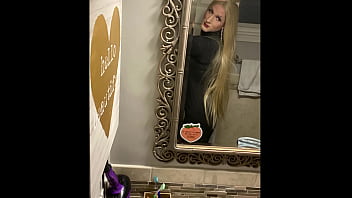 Preview 3 of Senny Leon Hot Bedx - Crossdressing into Blonde Hot Woman