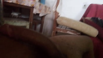 Preview 3 of Look In Vagina - [CrisDotado] - Corajoso peludo do pauz&atilde_o batendo punheta na sala enquanto a m&atilde_e deu uma sa&iacute_da