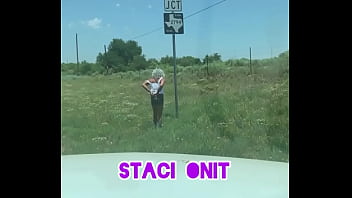 Preview 1 of Nipple Best - Staci Onit denim shorts pee
