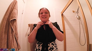 Preview 1 of Indian Andy Anty - Stepmom fucks stepson in the bathroom after church